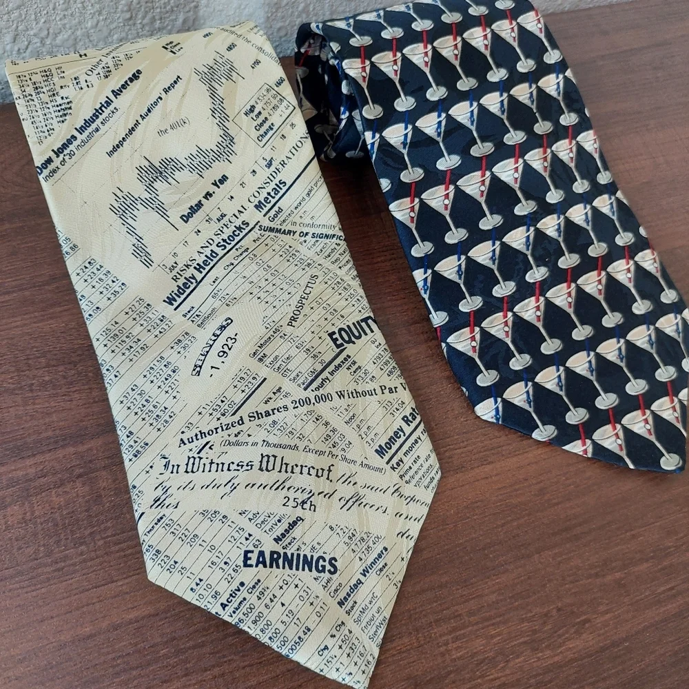Museum Artifacts Silk‎ Tie Lot Of 2